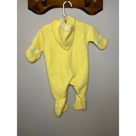 Vintage Yellow Triboro Baby Pram Winter Zipper Snowsuit 0-3 months - Picture 2 of 8